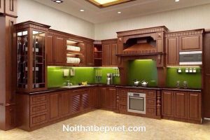 Thi Công thiết kế tủ bếp gỗ lát chất lượng giá rẻ nhất tại Bắc Ninh