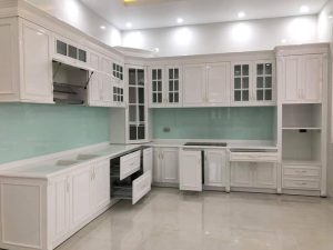 Thi công thiết kế tủ bếp  phun sơn ichem – đẹp nhất Bắc Ninh – M13