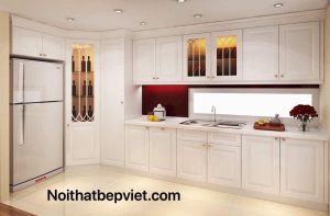 Thi công thiết kế tủ bếp  phun sơn ichem – đẹp nhất Bắc Ninh – M12