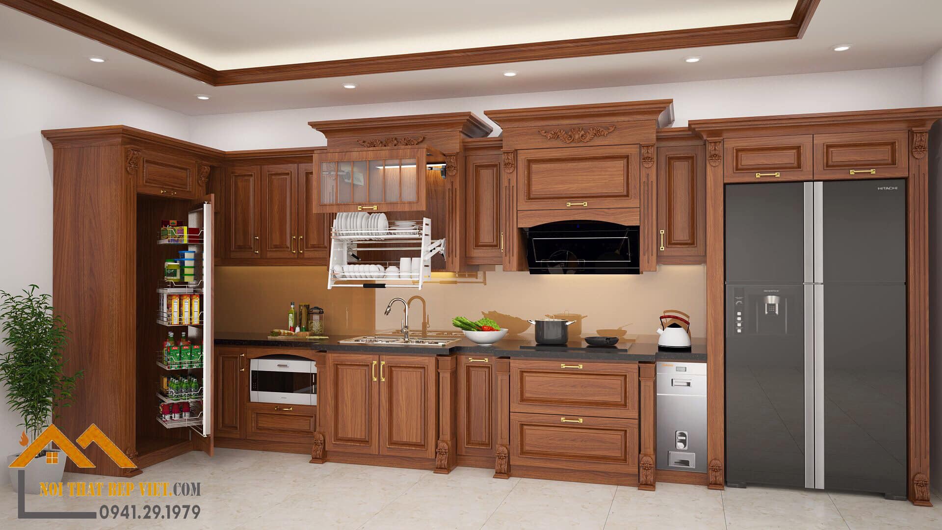 Sản phẩm được tạo nên từ gỗ gõ chất lượng cao và được thiết kế độc đáo, mang đến cho không gian nấu nướng nhà bạn một phong cách hoàn toàn mới. Hãy xem hình ảnh liên quan để khám phá thêm chi tiết về thiết kế độc đáo này.
